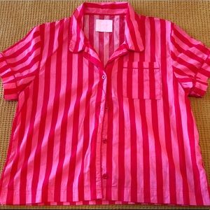 Ban.do Leisure Shirt Hot Pink / Red stripe (2XL)